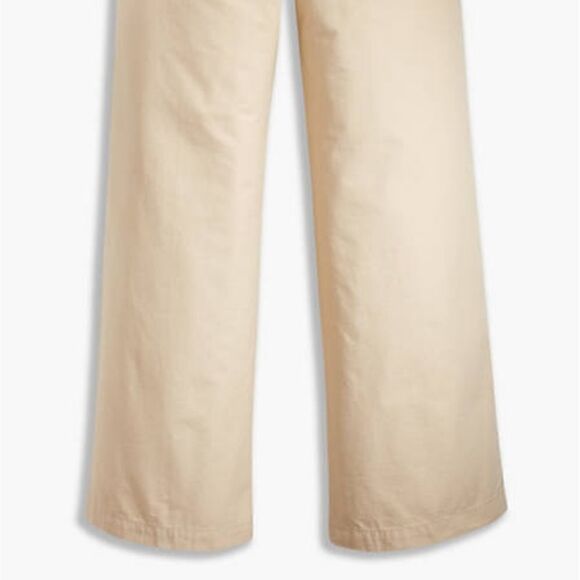 Levi's Premium Pleated High Loose Pants Beige Tan 26 X 30 Brand New Kakhi Tan - Picture 6 of 16